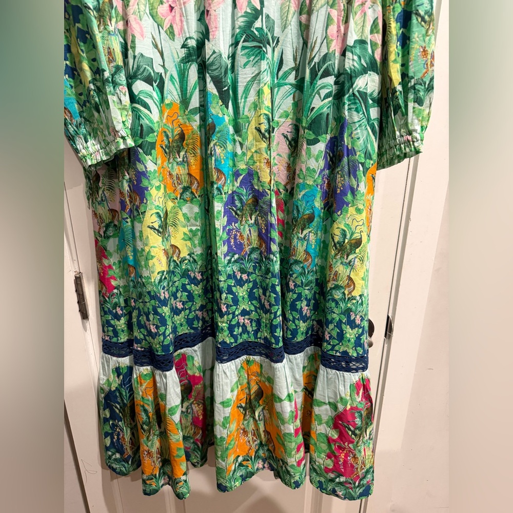 Anthropologie the Eleanora Long Sleeve Maxi Dress Size L - Picture 3 of 16